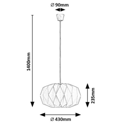 Rabalux - Taklampa 1xE27/25W/230V