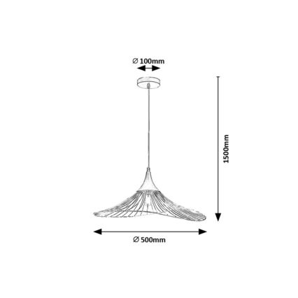 Rabalux - Ljuskrona med textilsladd 1xE27/60W/230V