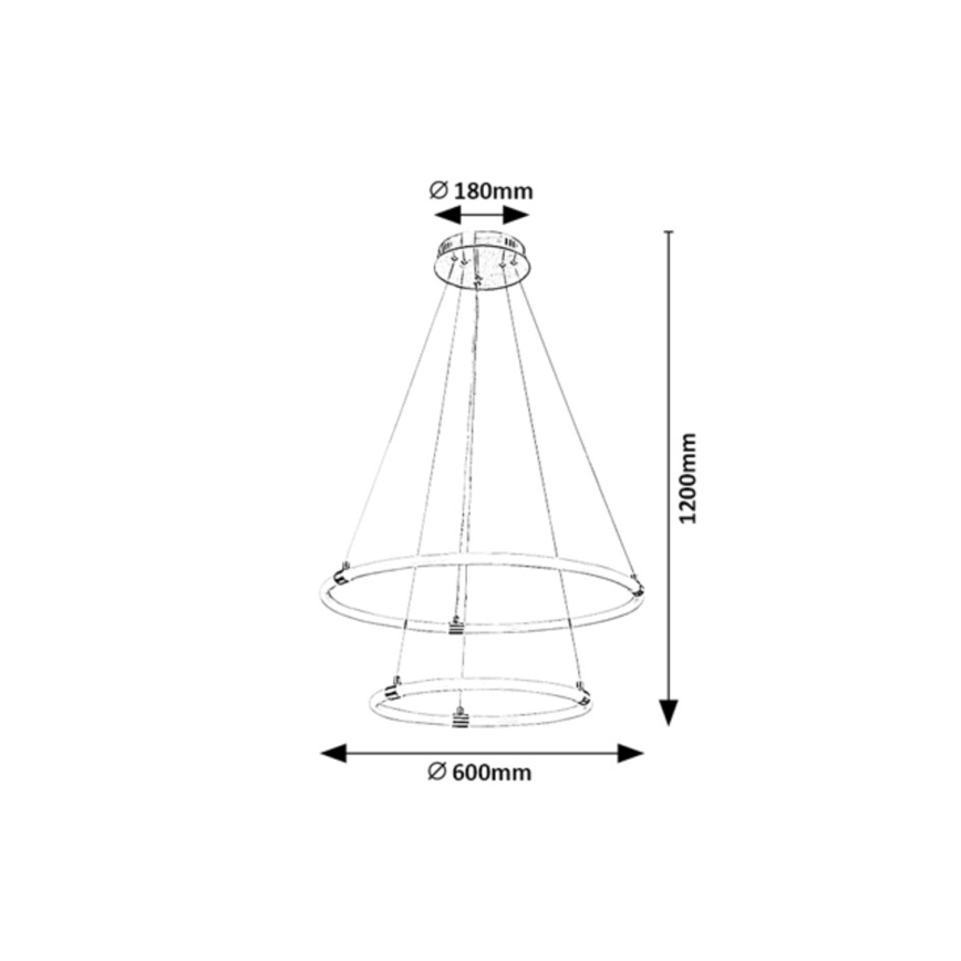 Rabalux - LED dimbar taklampa LED/55W/230V + fjärrkontroll