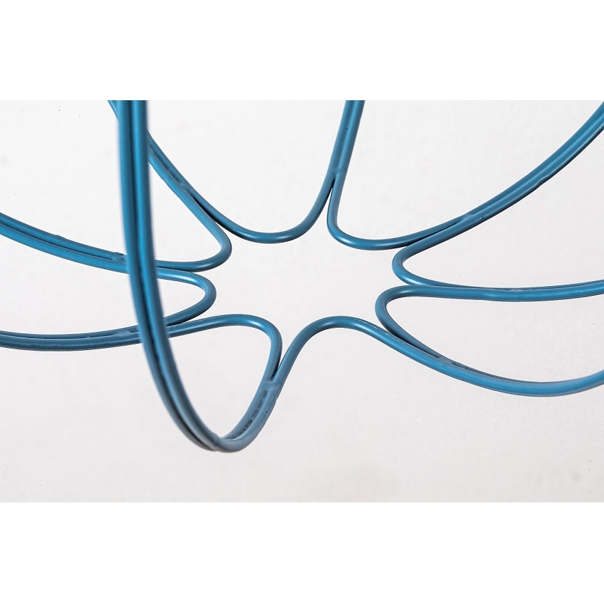 Rabalux - Ljuskrona med textilsladd 1xE27/60W/230V svart/blå