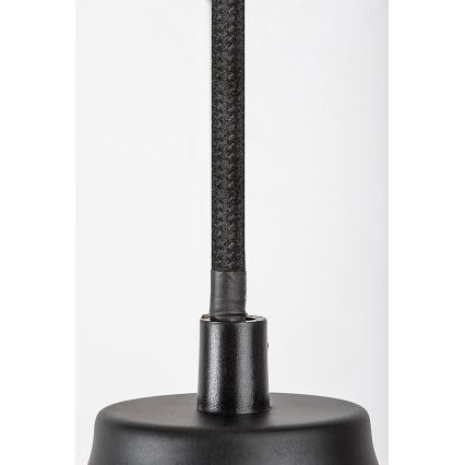 Rabalux - Ljuskrona med textilsladd 1xE27/60W/230V svart/orange