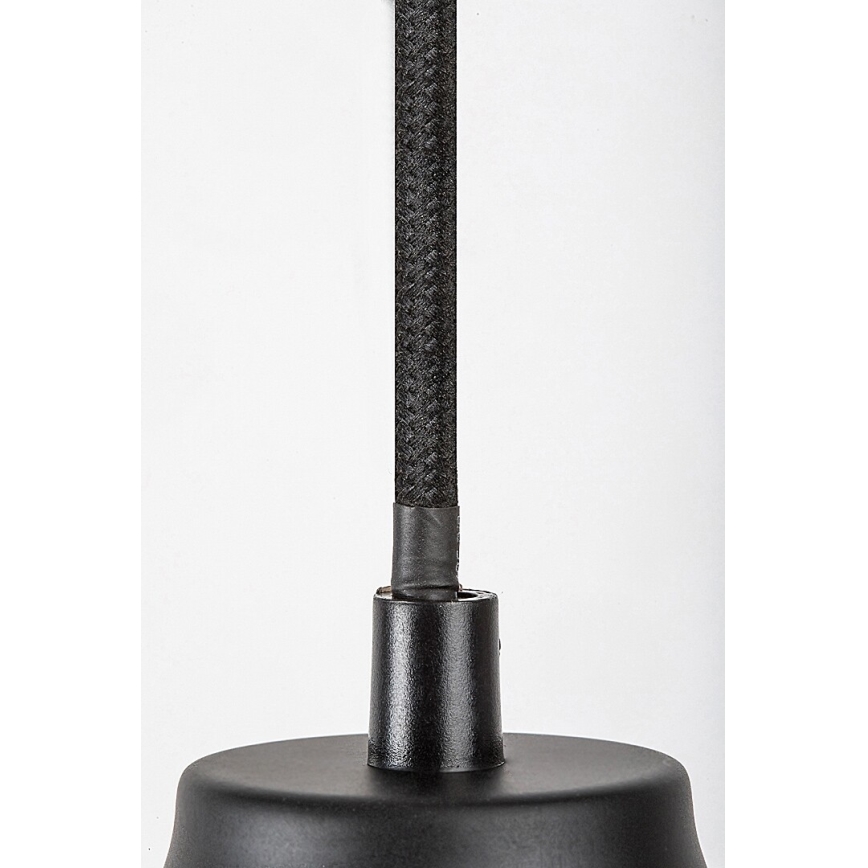 Rabalux - Ljuskrona med textilsladd 1xE27/60W/230V svart/orange