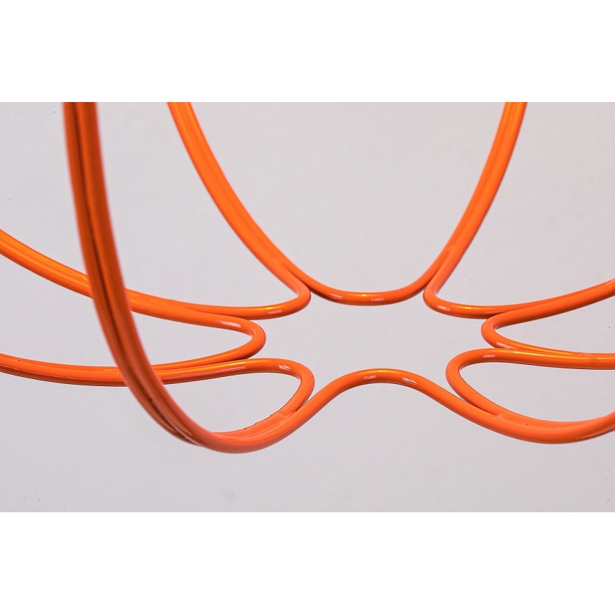 Rabalux - Ljuskrona med textilsladd 1xE27/60W/230V svart/orange