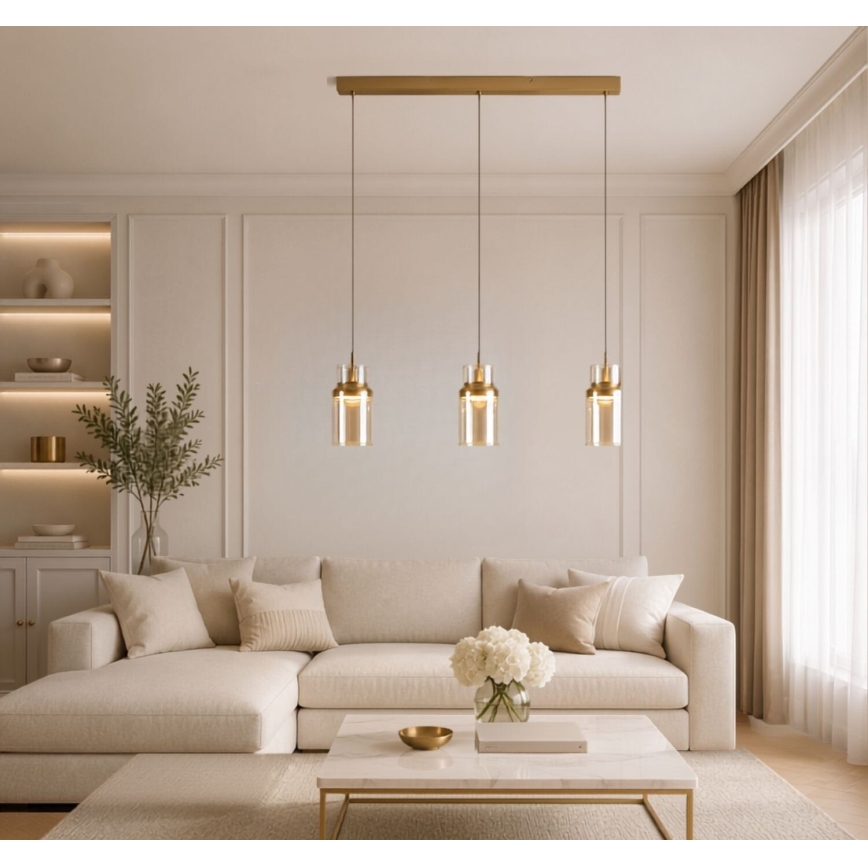 Rabalux - LED-pendel på vajer LED/27W/230V 3000K guld