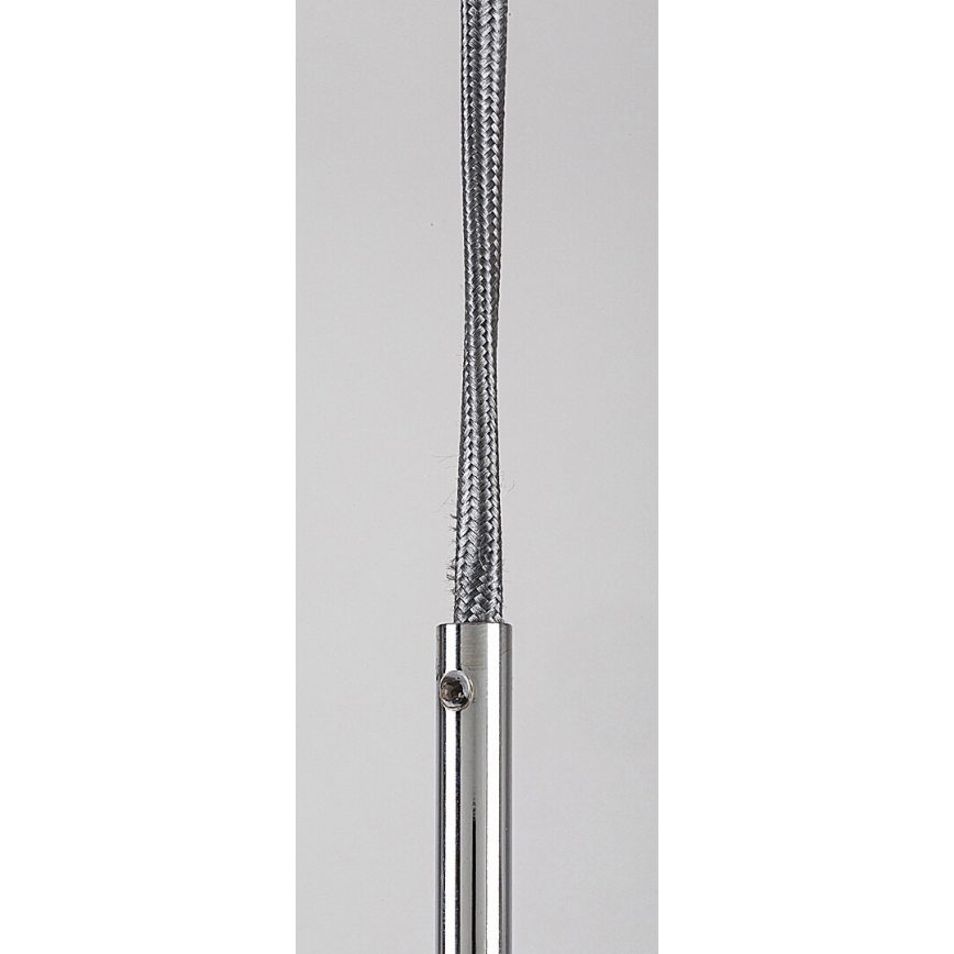 Rabalux - Ljuskrona med textilsladd 1xGU10/50W/230V genomskinlig/skinande krom