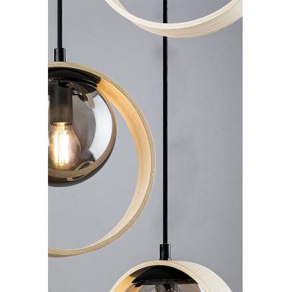 Rabalux - Ljuskrona med textilsladd 3xE14/15W/230V