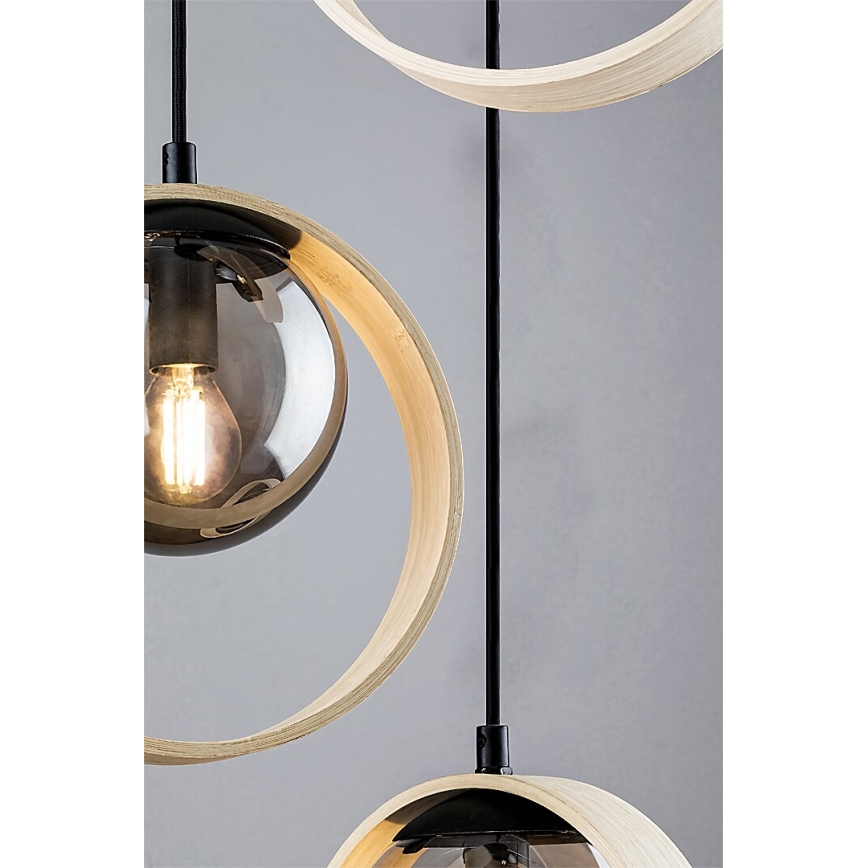 Rabalux - Ljuskrona med textilsladd 3xE14/15W/230V