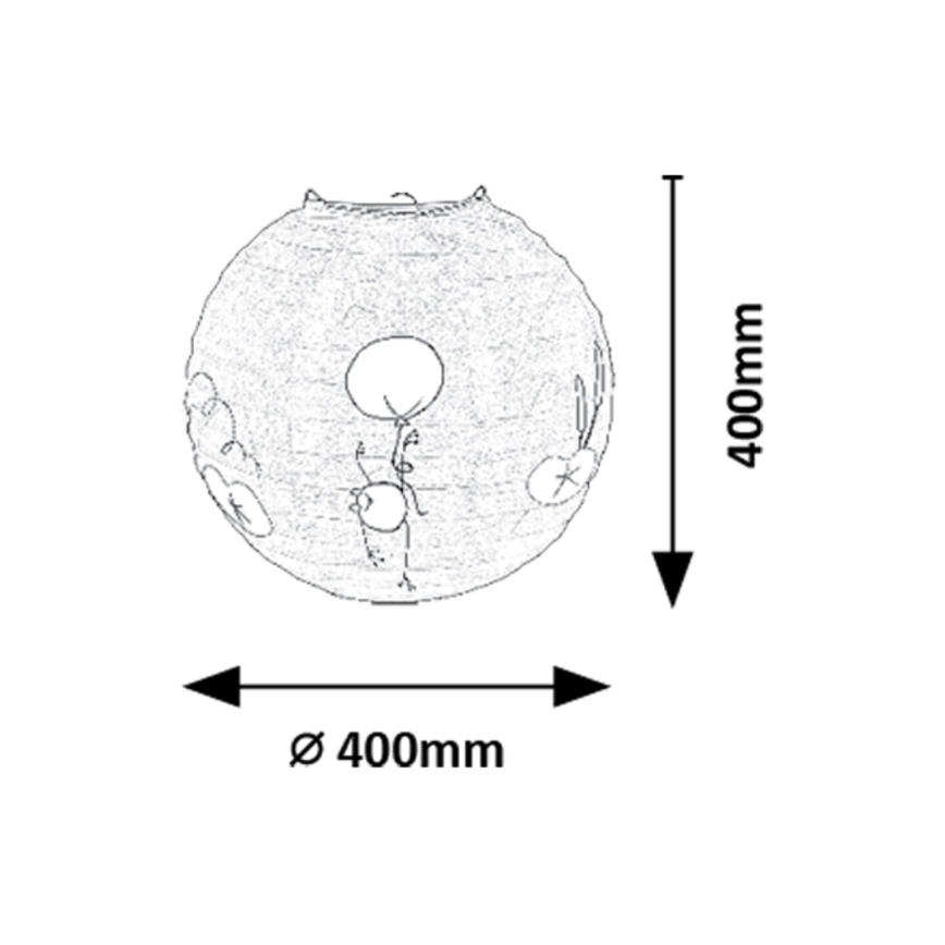 Rabalux - Barnlampskärm för ljuskrona max. 40W diameter 40 cm