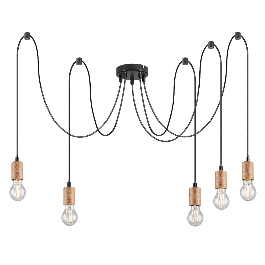 Rabalux - Taklampa 5xE27/60W/230V spindel bok