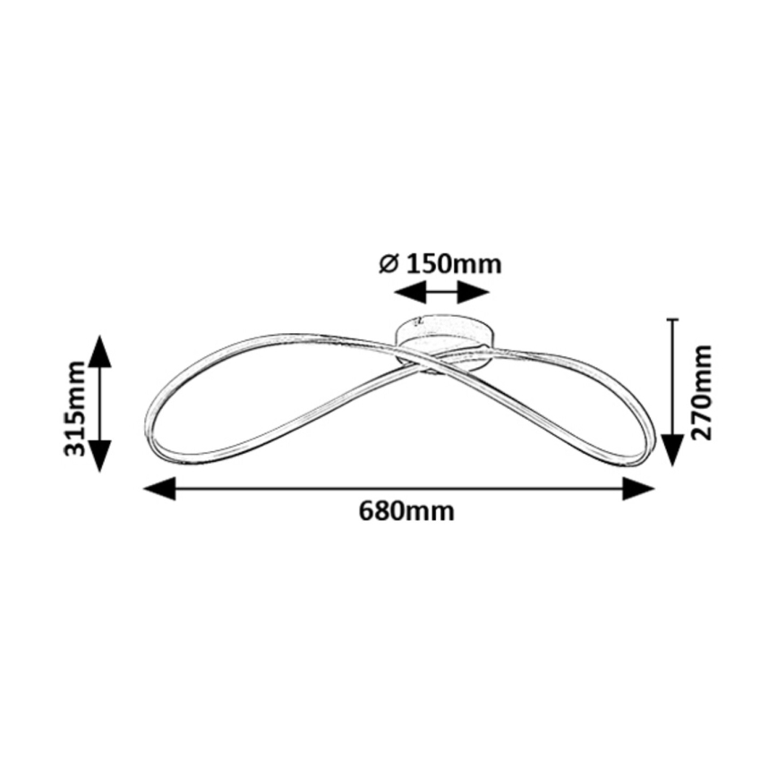 Rabalux - LED taklampa LED/30W/230V 3000K 27x68 cm