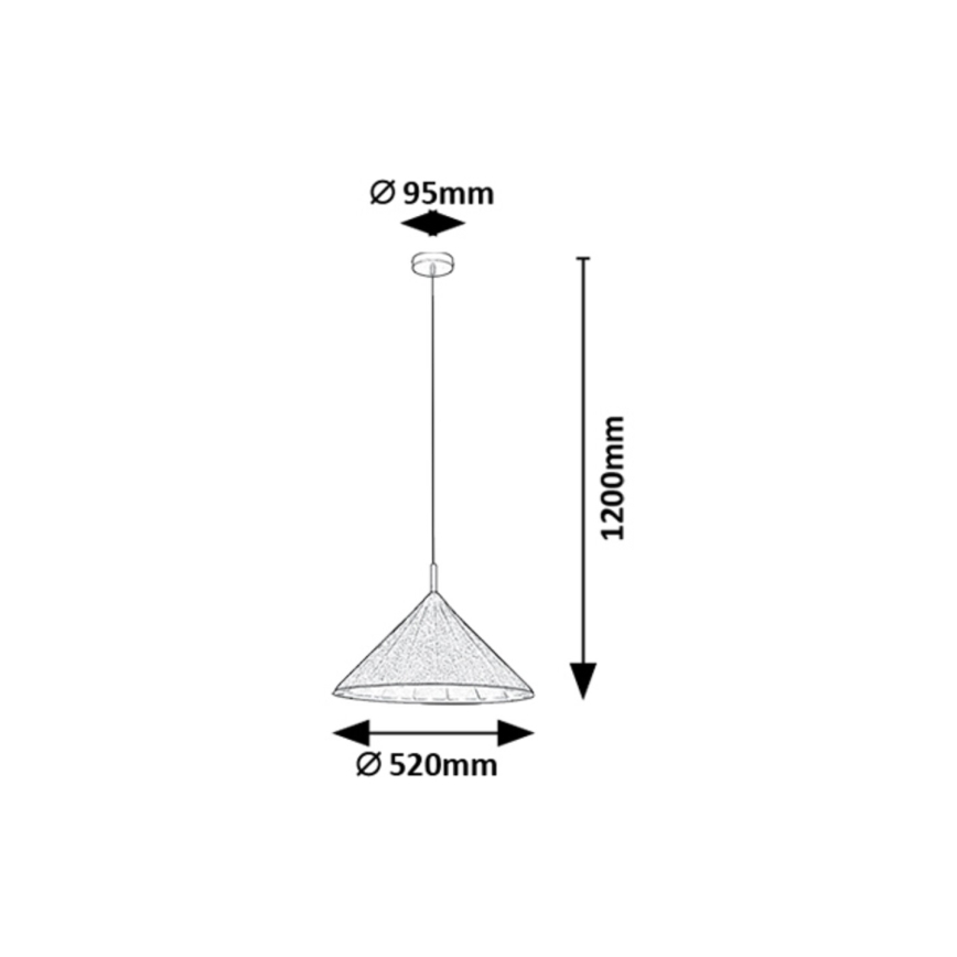 Rabalux - Ljuskrona med textilsladd 1xE27/40W/230V