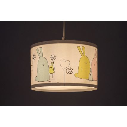 Rabalux - Hängande ljuskrona med textilsladd för barn 1xE27/40W/230V