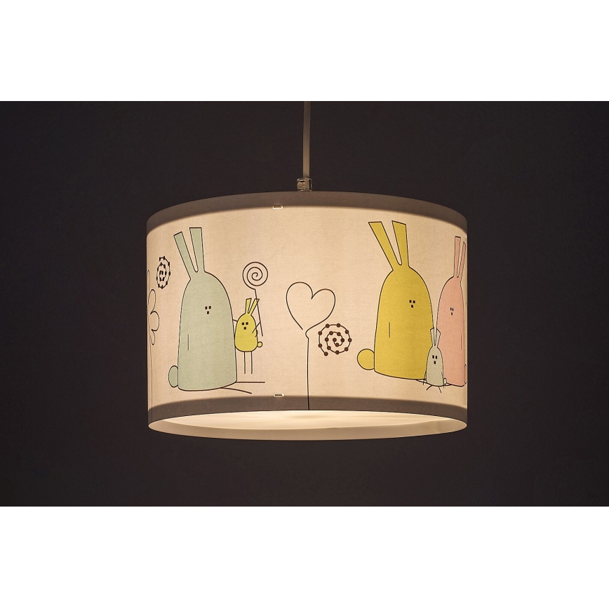 Rabalux - Hängande ljuskrona med textilsladd för barn 1xE27/40W/230V