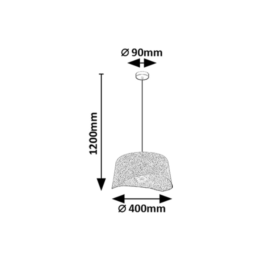 Rabalux - Ljuskrona med textilsladd 1xE27/10W/230V