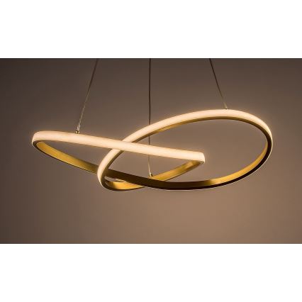 Rabalux - LED ljuskrona med textilsladd LED/36W/230V 3000K guld