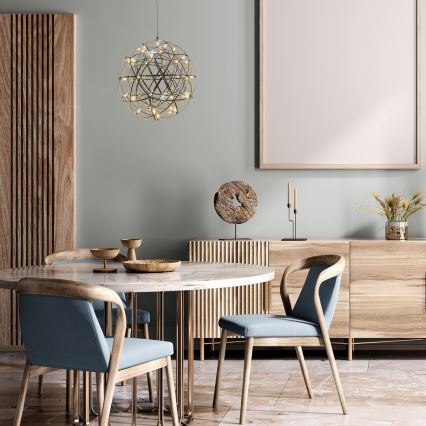 Rabalux - LED ljuskrona med textilsladd LED/16W/230V 3000K skinande krom