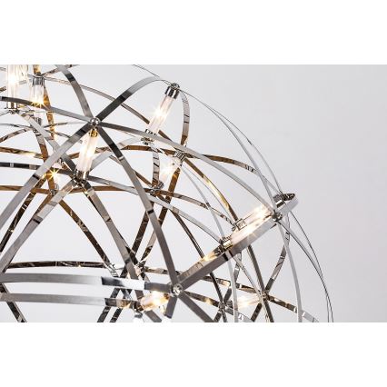 Rabalux - LED ljuskrona med textilsladd LED/16W/230V 3000K skinande krom