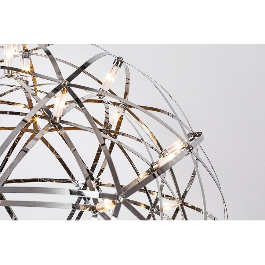 Rabalux - LED ljuskrona med textilsladd LED/16W/230V 3000K skinande krom