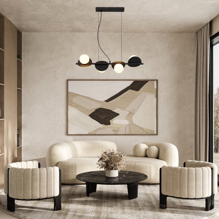 Rabalux - Ljuskrona med textilsladd 4xG9/5W/230V