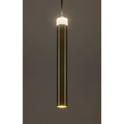 Rabalux - LED ljuskrona med textilsladd LED/10W/230V 4000K svart/guld