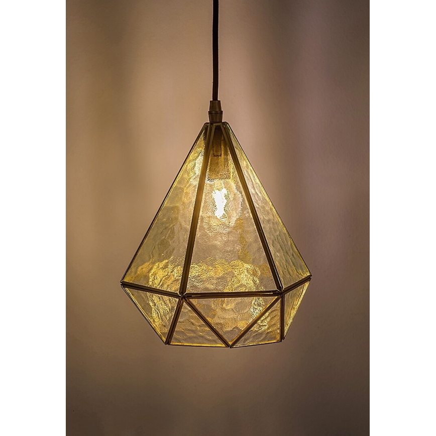 Rabalux - Tiffany färgat glas ljuskrona på snöre 1xE14/40W/230V guld