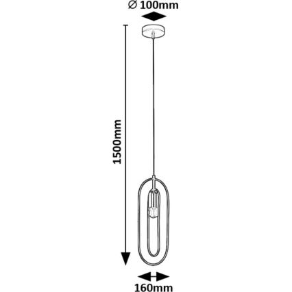 Rabalux - Ljuskrona med textilsladd 1xE27/40W/230V
