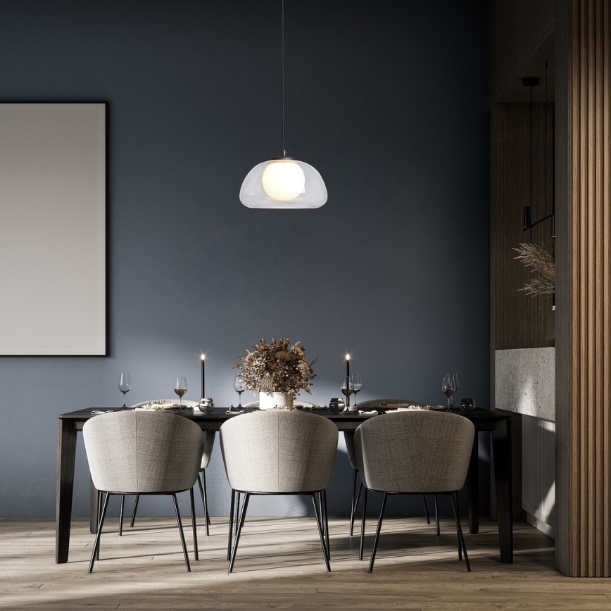 Rabalux - Ljuskrona med textilsladd 1xG9/5W/230V genomskinlig