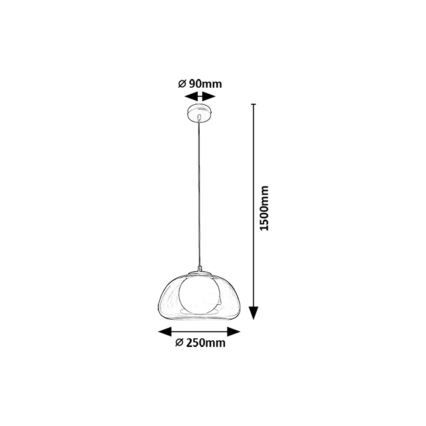 Rabalux - Ljuskrona med textilsladd 1xG9/5W/230V genomskinlig