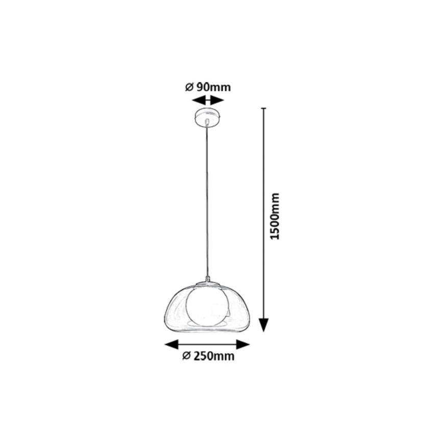 Rabalux - Ljuskrona med textilsladd 1xG9/5W/230V genomskinlig