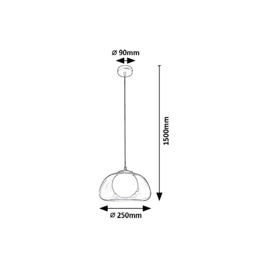 Rabalux - Ljuskrona med textilsladd 1xG9/5W/230V rökig