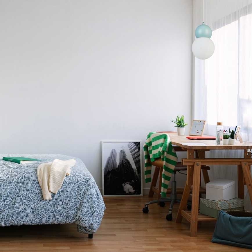 Rabalux - Ljuskrona med textilsladd 1xG9/38W/230V blå