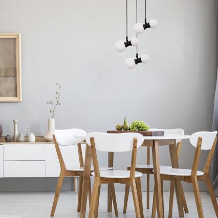 Rabalux - Ljuskrona med textilsladd 6xG9/28W/230V