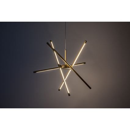 Rabalux - LED ljuskrona med textilsladd LED/40W/230V 3000K guld