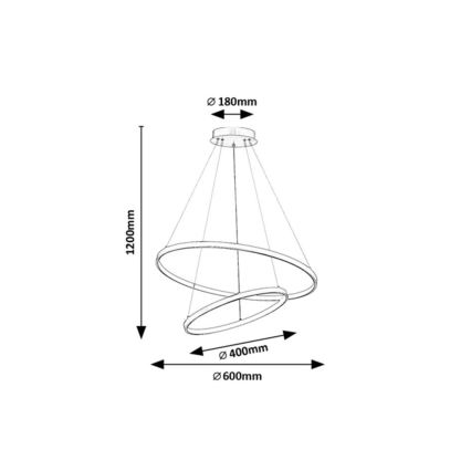 Rabalux - Dimmbar LED-hänglampa på kabel LED/75W/230V 3000-6500K + fjärrkontroll