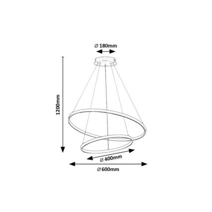 Rabalux - LED-dimbar pendellampa på vajer LED/75W/230V 3000–6500K + fjärrkontroll
