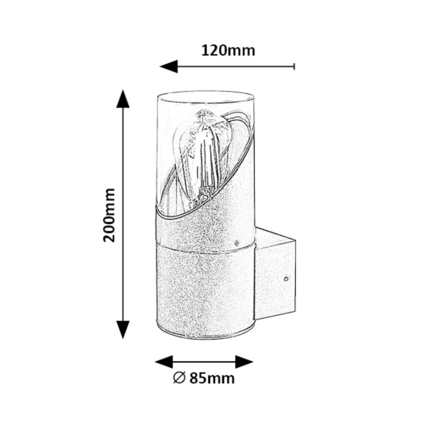 Rabalux - Utomhus vägglampa 1xE27/28W/230V IP54