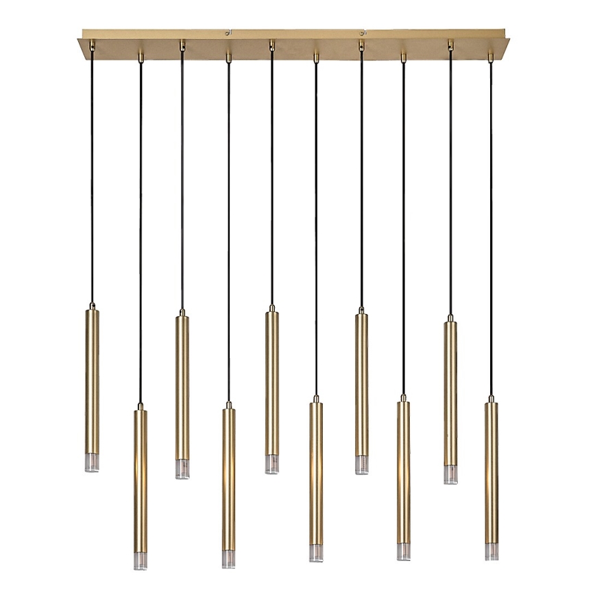 Rabalux - Ljuskrona med textilsladd 10xG9/5W/230V guld