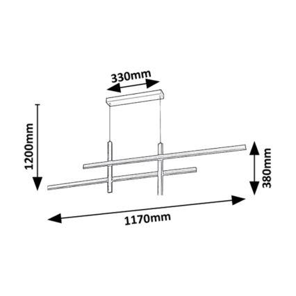 Rabalux - LED ljuskrona med textilsladd LED/40W/230V 3000K