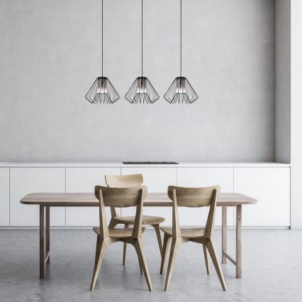 Rabalux - Ljuskrona med textilsladd 3xE27/40W/230V