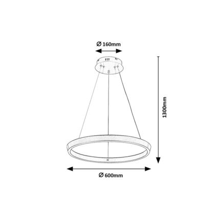 Rabalux - Dimbara LED-pendel på vajer LED/70W/230V 3000-6500K + fjärrkontroll