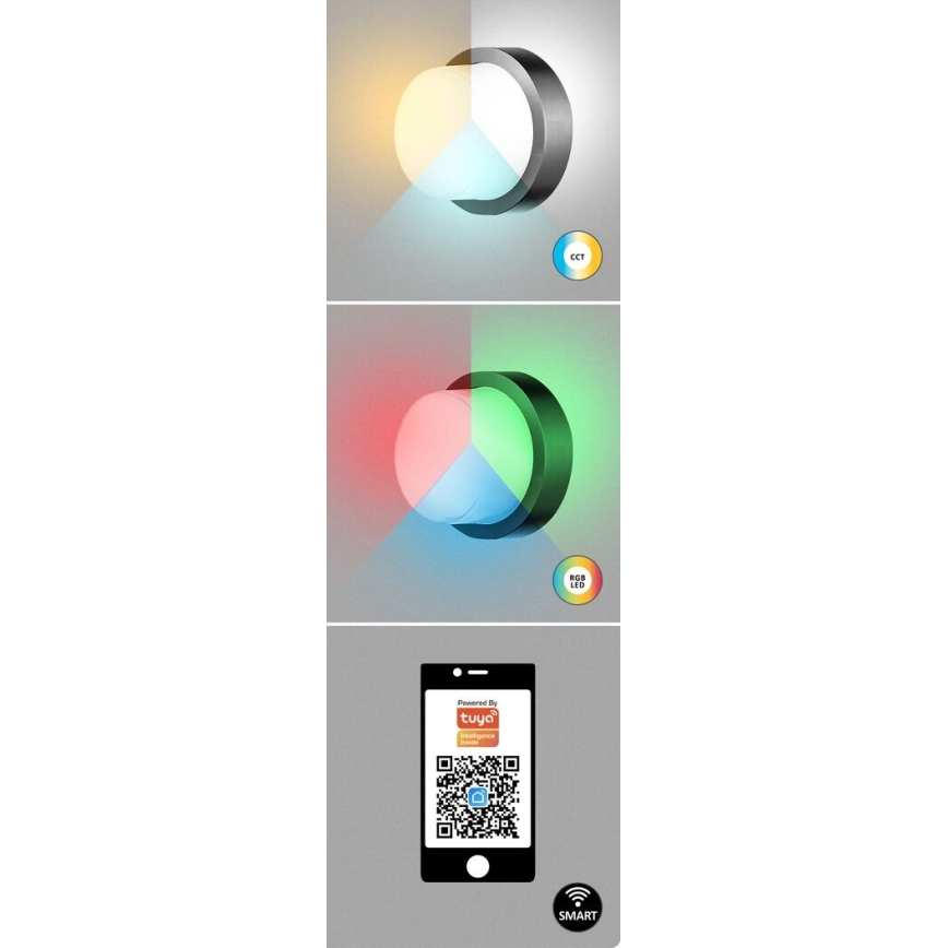 Rabalux - LED RGBW Dimbart utomhus vägglampa LED/10W/230V IP54 Wi-Fi Tuya