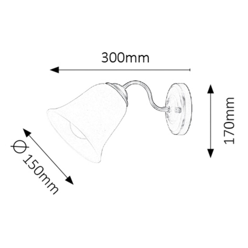 Rabalux 7259 - Väggbelysning FABIOLA 1xE27/40W/230V vit