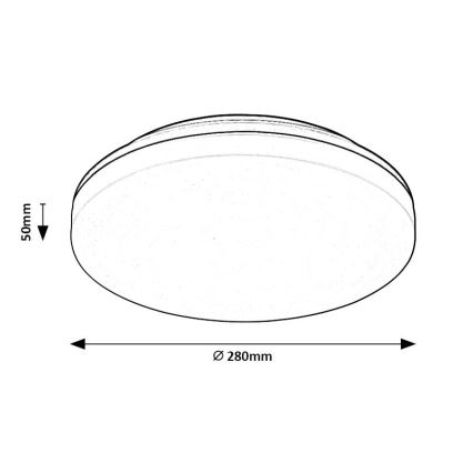 Rabalux - LED-takarmatur för badrum 24W/230V, IP54, Ø 28 cm