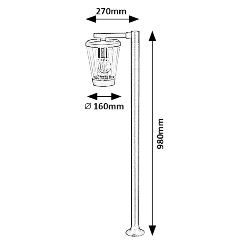 Rabalux - Utomhuslampa 1xE27/40W/230V IP44