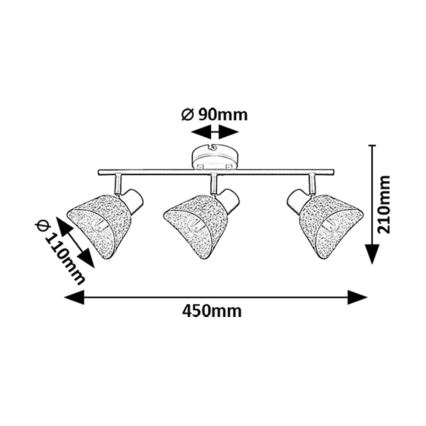 Rabalux - Spotlight 3xE14/10W/230V