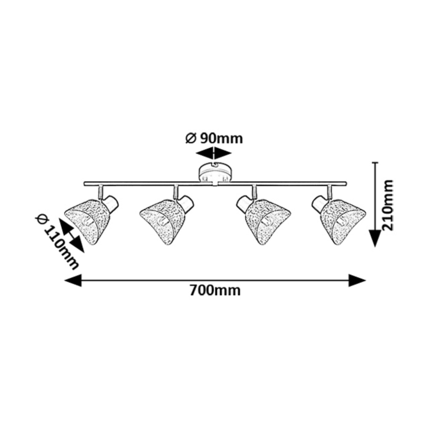 Rabalux - Spotlight 4xE14/10W/230V