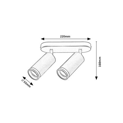 Rabalux - Spotlight 2xGU10/35W/230V