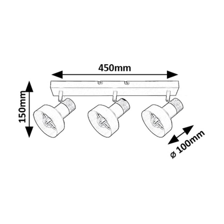 Rabalux - Spotlight 3xE14/15W/230V