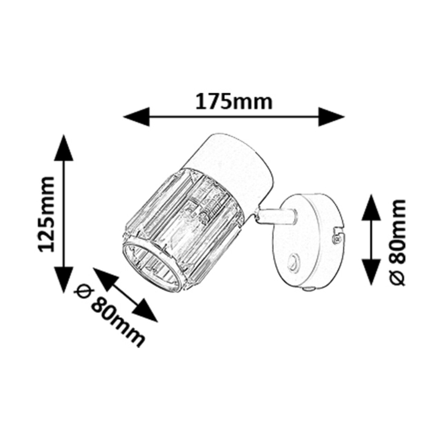 Rabalux - Väggspotlight 1xE14/15W/230V