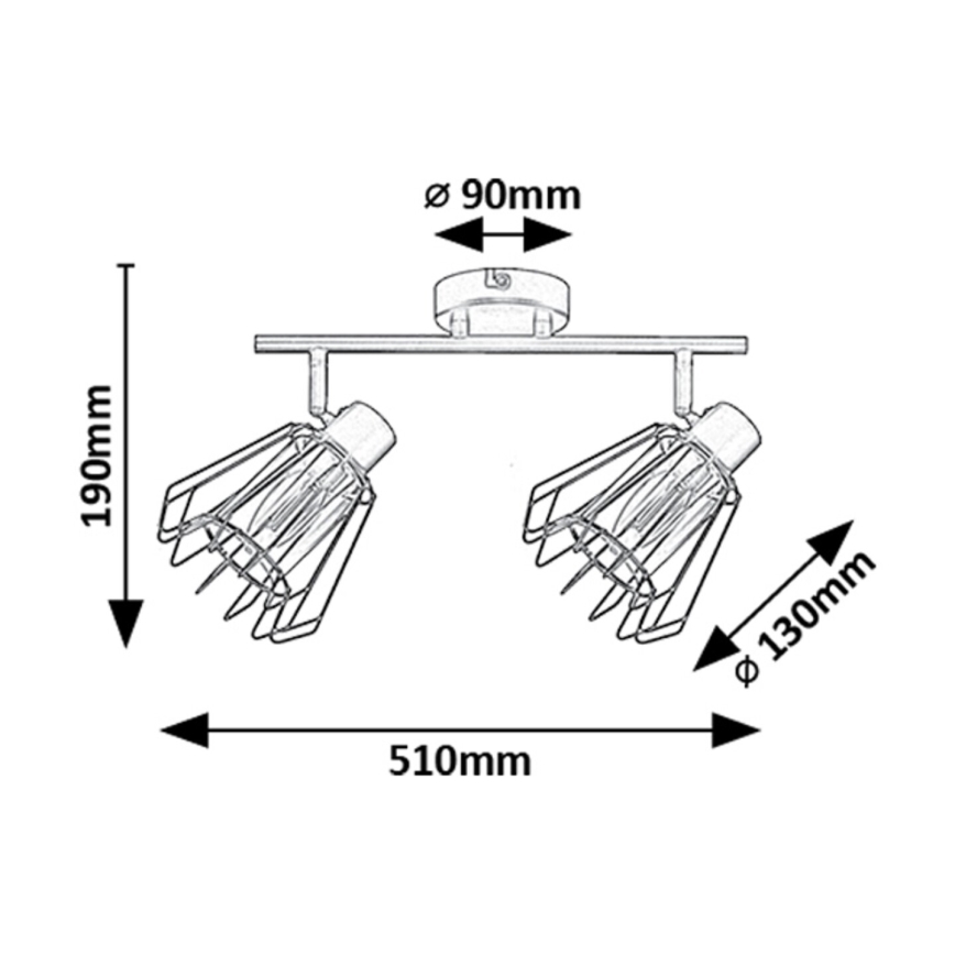 Rabalux - Spotlight 2xE14/40W/230V